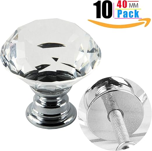 Schubladenknöpfe Möbelknöpfe Kristall - 40 MM Möbelknöpfe Möbelknopf