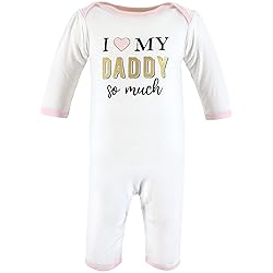 Hudson Baby Girls Unisex Cotton Coveralls, Daddys