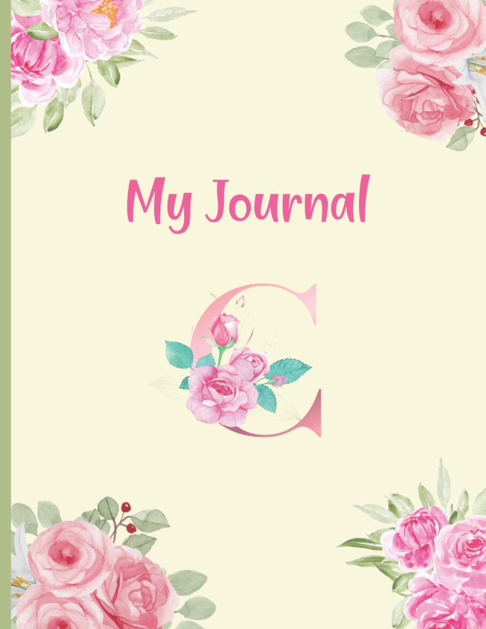 My Journal: Monogram Initial C Notebook Journal for Women & Girls - 8.5" x 11" - 100 pages