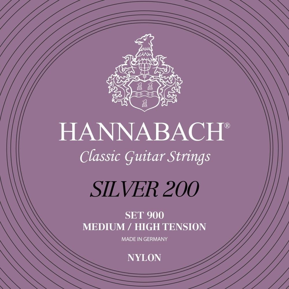 Hannabach Classical Guitar Strings Series 900 Medium-High Tension Silver 200 - Set - 900MHT