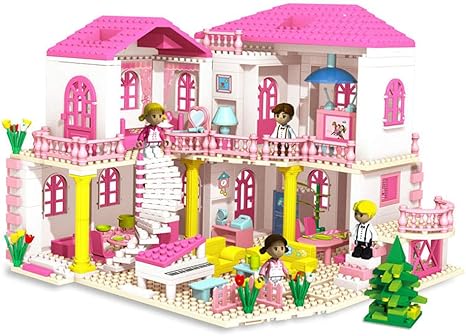 PCJM Juguetes para niños de 3 a 7 años de Edad, Princess Villa Castle, Bricolaje, Bloques de construcción de Juguetes educativos: Amazon.es: Deportes y aire libre