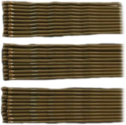 30 Extra Long Brown Traditional Kirby Hair Grips Slides Clips Pins