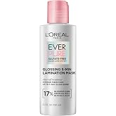 L'Oreal Paris Sulfate Free Glossing Lamination Hair Mask, 5.1 Fl Oz | 5-Minute Rinse-Off Hair Treatment with Glycolic Acid for Glass Shine, Smoothness &amp; Soft Feel, Color Caring, EverPure