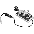 Morse Code CW, Key Short Radio Communication Morse Code cwMorse Telegraph Hand Heavy Electroplate stainlessTeaching Aids HYK4