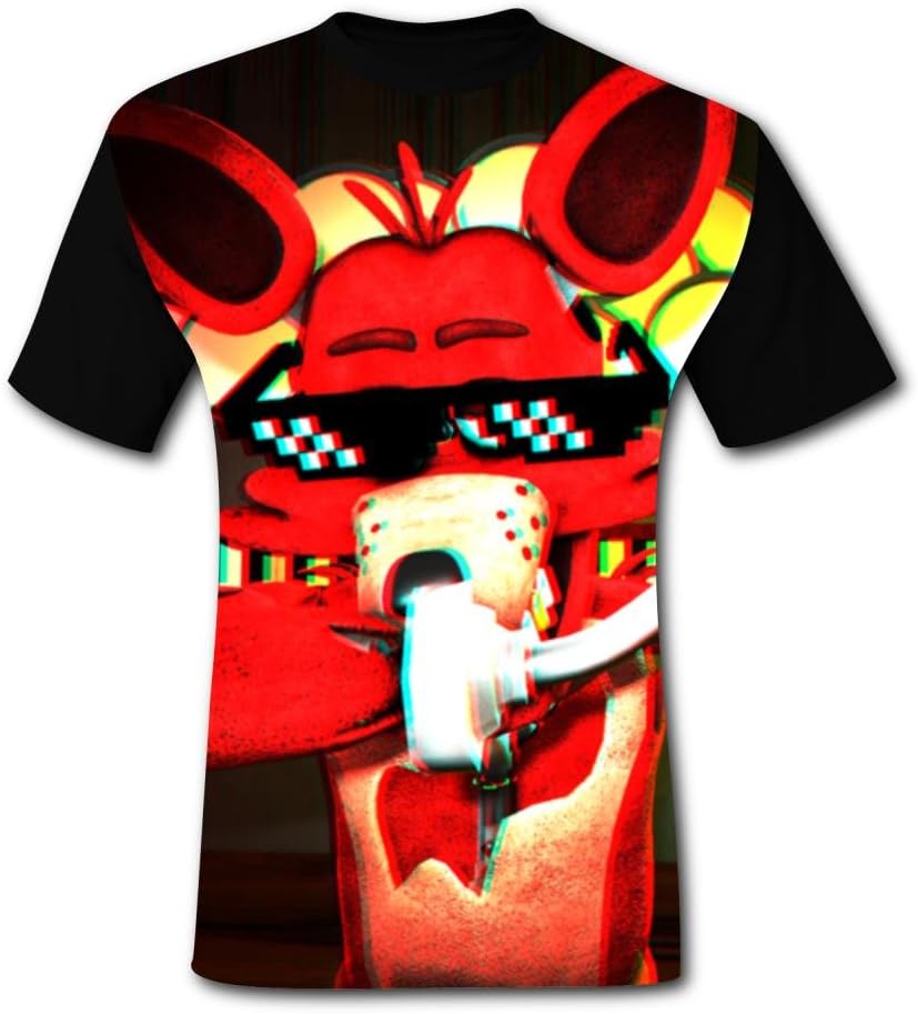 Deborahbe Dabbing Foxy Men's T-Shirt Weird Tee Shirt Sports Tshirt for Men