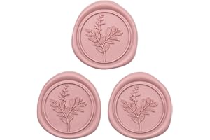 Uwilowe 60 Pcs Dusty Rose Wax Seal Stickers, Wedding Invitation Accessories Envelope Stickers - Self Adhesive Seals, Peferct for Invitation, Gift Box Craft Wrapping, Christmas Cards Decoration