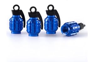 GaRhomxy Tire Caps, Car Tire Valve Stem Caps, Air Caps Cover, Personalized Tire Trim Accessories Dust Tire Covers for Cars, Universal Car Tire Caps for SUVs, Trucks Bicycles and Motorcycles (Blue)