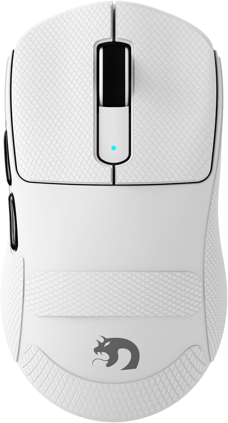 MAMBASNAKE M3 Wireless Gaming Mouse,39g Ultra-Lightweight BT/2.4GWireless/Wired Gaming Mouse,PAW3395PRO 40K DPI Optical Sensor,200Hrs Battery,Tape,Office Mice for PC/Win/Mac(White)