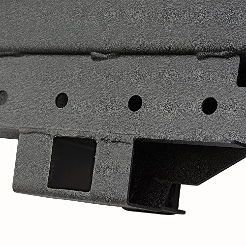 LEDKINGDOMUS Rear Bumper for 07-18 Jeep Wrangler Unlimited JK with 2x LED Lights & 2" Hitch Receiver Textured Black - Thumbnail 7