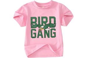 KEKEMI Toddler Boy Girls Football Ballgame Shirts Sundays for The Birds T-Shirt Game Day Outfit Sport Tees Football Fan Tops