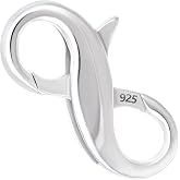 Pndeyo 925 Sterling Silver Lobster Claw Clasps, Double Opening Necklace Enhancer Shortener, Spring Jewelry Clasps for Bracelet Anklet Jewelry Making