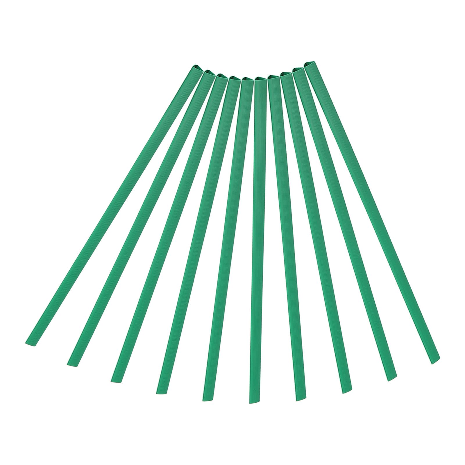 PATIKIL 10mm Binding Bars, 10 Pcs Plastic Binding Bars Slide Grip 70 Sheets Capacity A4 Binding Bars for Report Cover Office Study, Green
