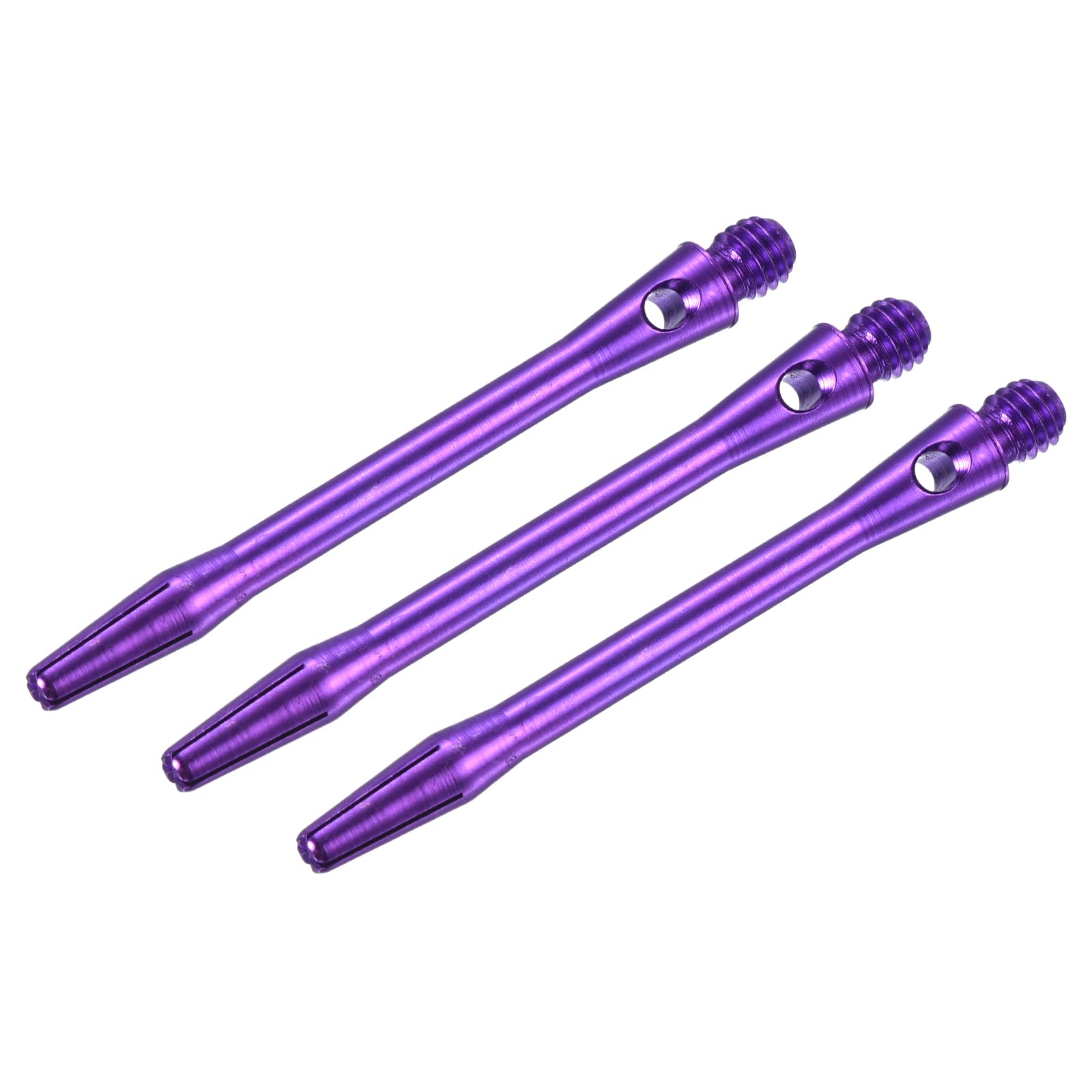 PATIKIL 48mm Aluminum Dart Shafts, Medium 2BA Thread Dart Stems Dart Accessories Throwing Fitting for Steel Tip - 3 Pack (Purple)