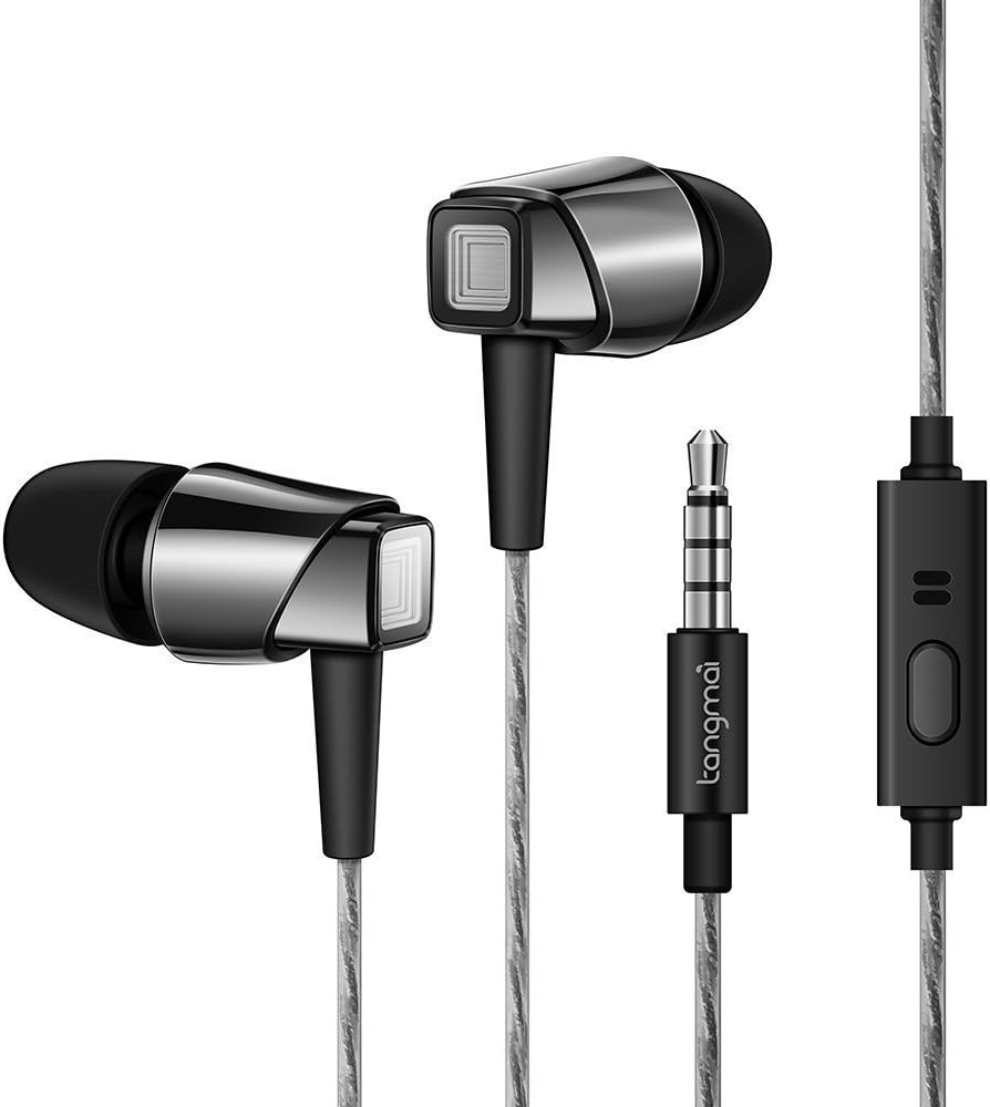 Earphone GLOSSE In-Ear Headphone with Microphone Noise Isolating Bass Driven Sound Pure Sound Universal for Android IOS Smartphone Tablet etc 3.5MM