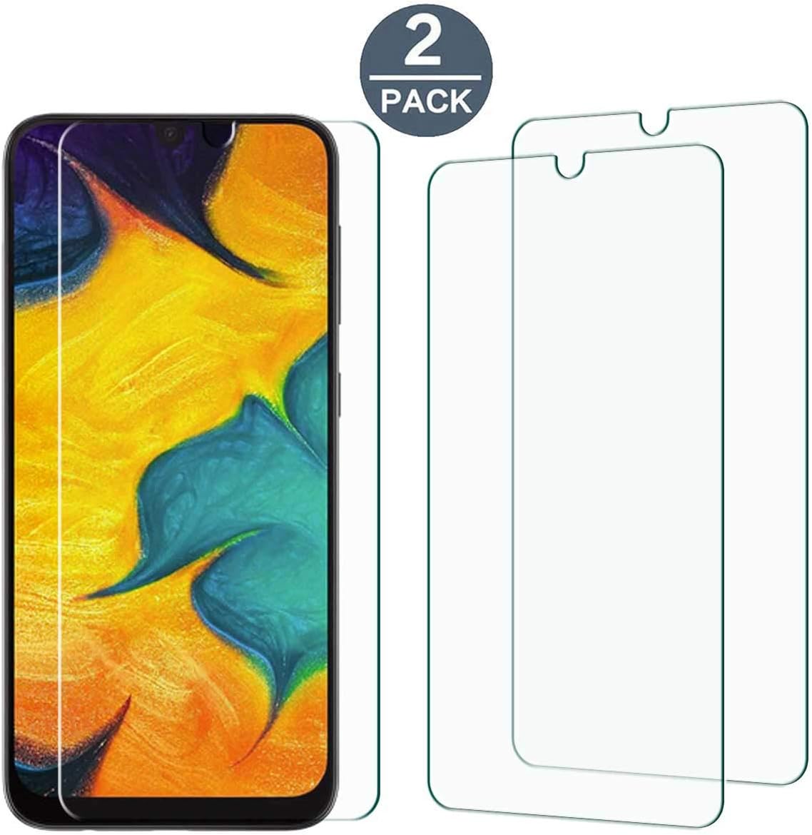 [2 Pack] Tonvizern Compatible for Samsung Galaxy A30 / A50 / A20 / M30 PET Screen Protector,0.2mm 6H Hardness PET Screen Protector [Not Glass]