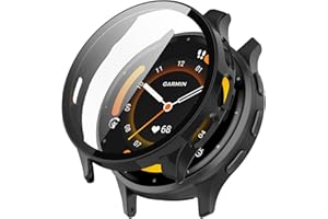 FanTEK Compatible for Garmin Venu 3 (45mm) Watch Case for Women Men, Scratch Resistant Shock Absorbing Case, Black