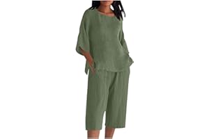 Generic 2 Piece Sets for Women Summer Plus Size Shorts Sets 3/4 Sleeve Tops and Shorts Outfits Vacation Beach Matching Set
