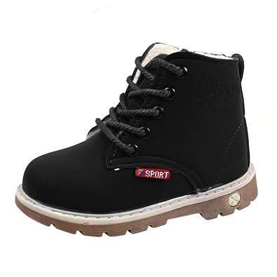 QinMM Kinder Baby Freizeitschuhe 21-30, Kinder Warme Jungen Mädchen Sneaker Stiefel