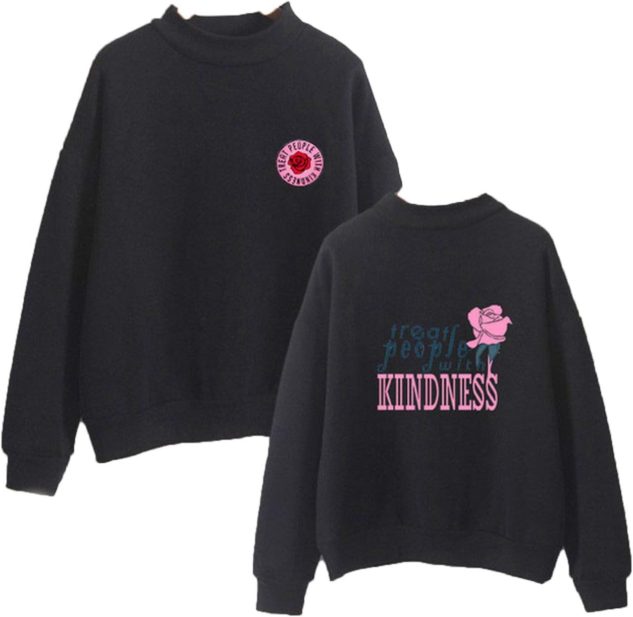 chtapxi Women Treat People with Kindness Hoodies Sweatshirt Letter Printed Harajuku Pullover