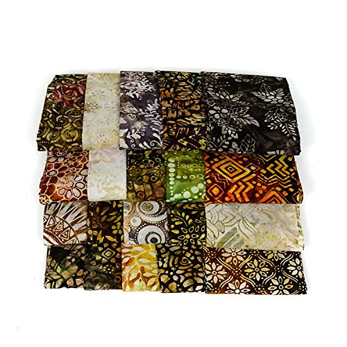 Java Batiks 9 inch Strip Pack Set of 20 Precut Batik Strips CC130