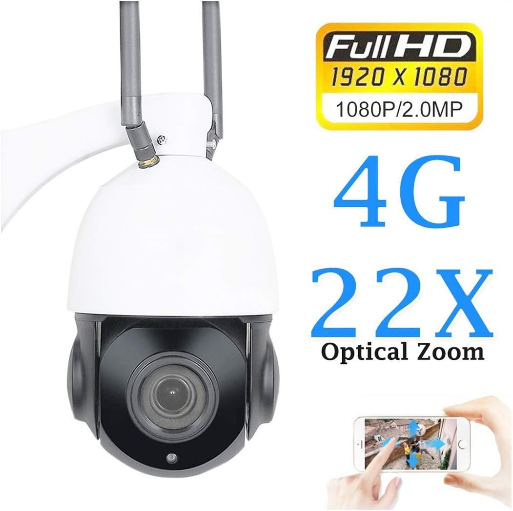 1080P 4G Ptz IP Camera WiFi 3G Sim Card Dome 22X Optical Zoom Security Wireless Camera Audio Night Video Surveillance,1080P with 128Gb Sd,EU Plug