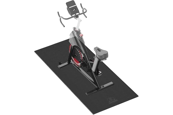 HAPBEAR Treadmill Mat, 36"×72"/36"×84", 6mm（1/3inch）, Exercise Bike Mat, Peloton Bike Mat for Hardwood Floors Carpet Protecti