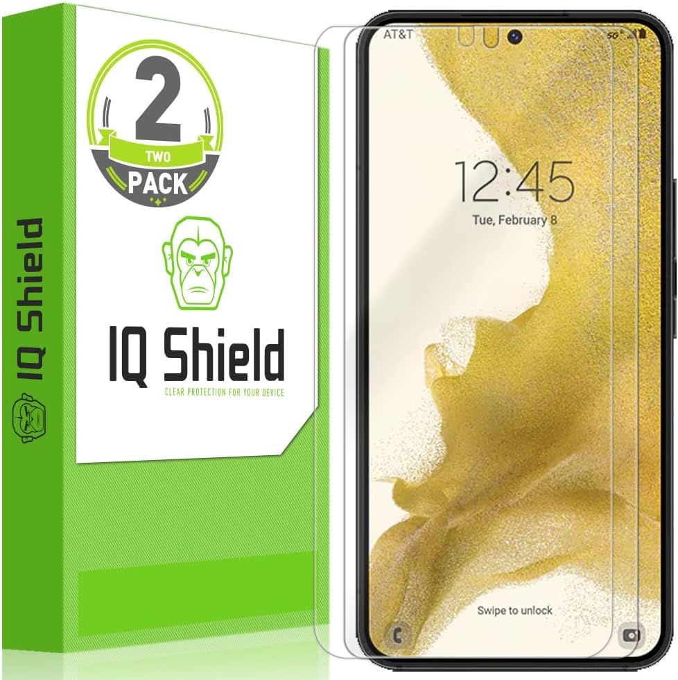 IQShield 2 Pack Screen Protector for Samsung Galaxy S23 5G Easy Install Ultra Thin Smudge Resistant Anti-Scratch Anti-Bubble Clear TPU Film