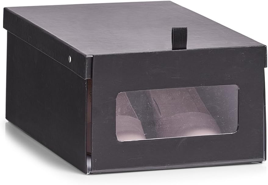 Zeller Zapatos Caja de Caja, cartón, Papel, Negro, 23 x 35 x 14 cm: Amazon.es: Hogar
