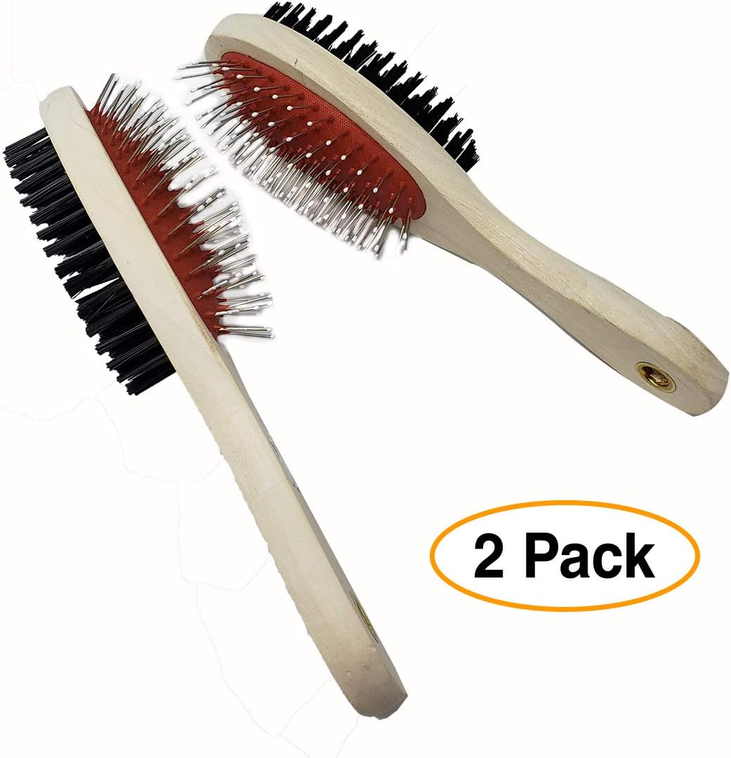 JMK Pets Double Sided Pet Brush for Grooming & Massaging