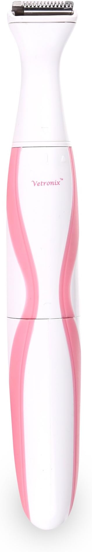 Vetronix VTBT-2300 Bikini Trimmer and Shaver for Women Wet and Dry (White/Pink)