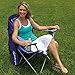 Oversize Folding Camping Chair Heavy Duty With Canopy, Sun Shade, UV, Cup Drink Holder, Portable Ergonomic Fishing Patio Backyard Beach Picnic Lawn Rest Sport Event Light Breathable Comfort Seat Wave