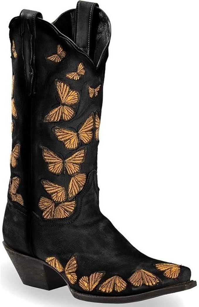Manooby Butterflies Embroidered Fashion Cowgirl