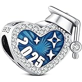 KEQ 2026 Graduation Cap Charms for Pandora Bracelets Necklace 925 Sterling Silver Class of 2026 Bead Bracelets charm for Daughter Granddaughter BBF