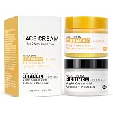 Day &amp; Night Face Cream Set &ndash; Turmeric Day Cream for Deep Hydration &amp; Skin Soothing &ndash; Retinol Night Cream for Anti-Aging, Fine Lines &amp; Wrinkles &ndash; Daily &amp; Overnight Facial Moisturizer for All Skin Types