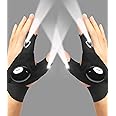 LED Flashlight Gloves, Stocking Stuffers Christmas Gifts for Men Dad Boyfriend Husband Him, Cool Gadget Hands Free Lights Cam