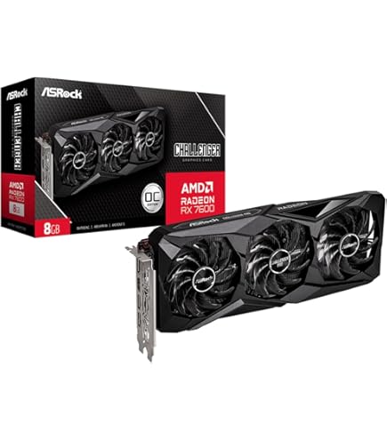Placa de Vídeo ASRock Radeon RX 7600 Steel Legend OC, 8GB, GDDR6