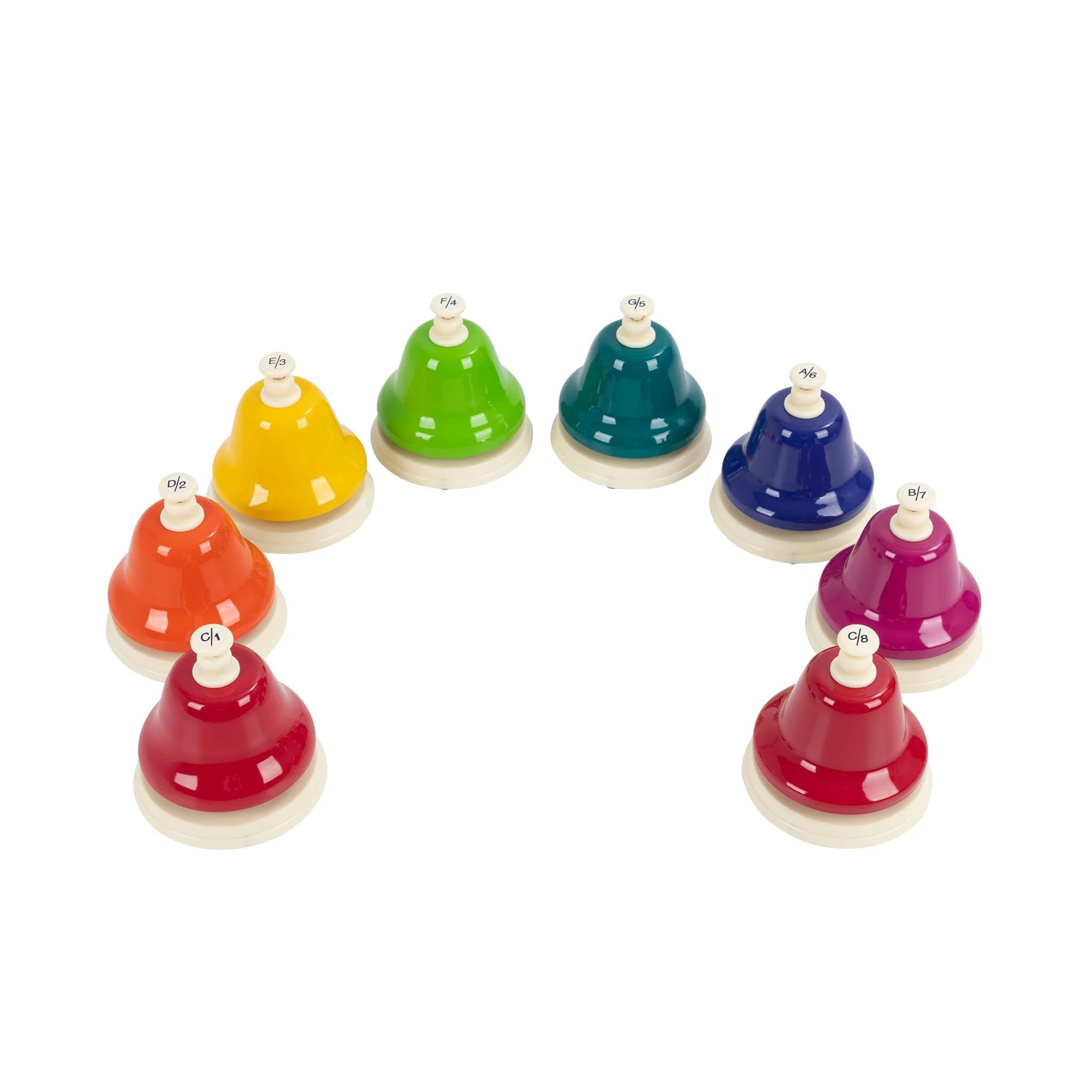 Percussion Plus Desk Bells, Multicolor, Set of 8
