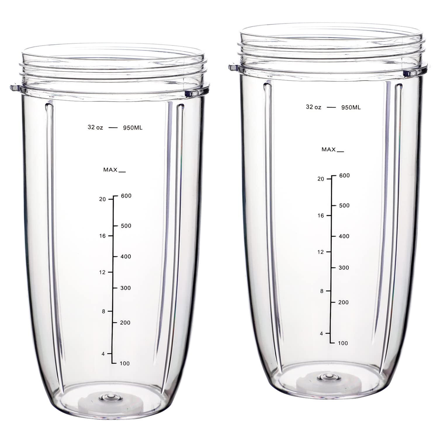 Replacement Cups for Nutribullet Blender N12-1001, NBR-0601, NBR-0801, NBR-1201, NB9-0901, NB9-1201, NB9-1301, NB-101B, NB-201, NB-202, NB-205 (32OZ)