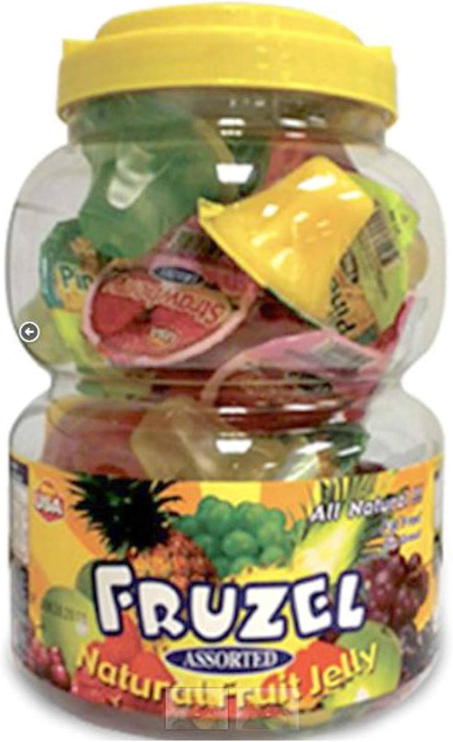Fruzel Assorted Natural Fruit Juice Jelly Cups 51 Ounces (Original Version)