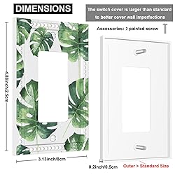 Cuitxrac Palm Leaf Single Rocker Light Switch Cover