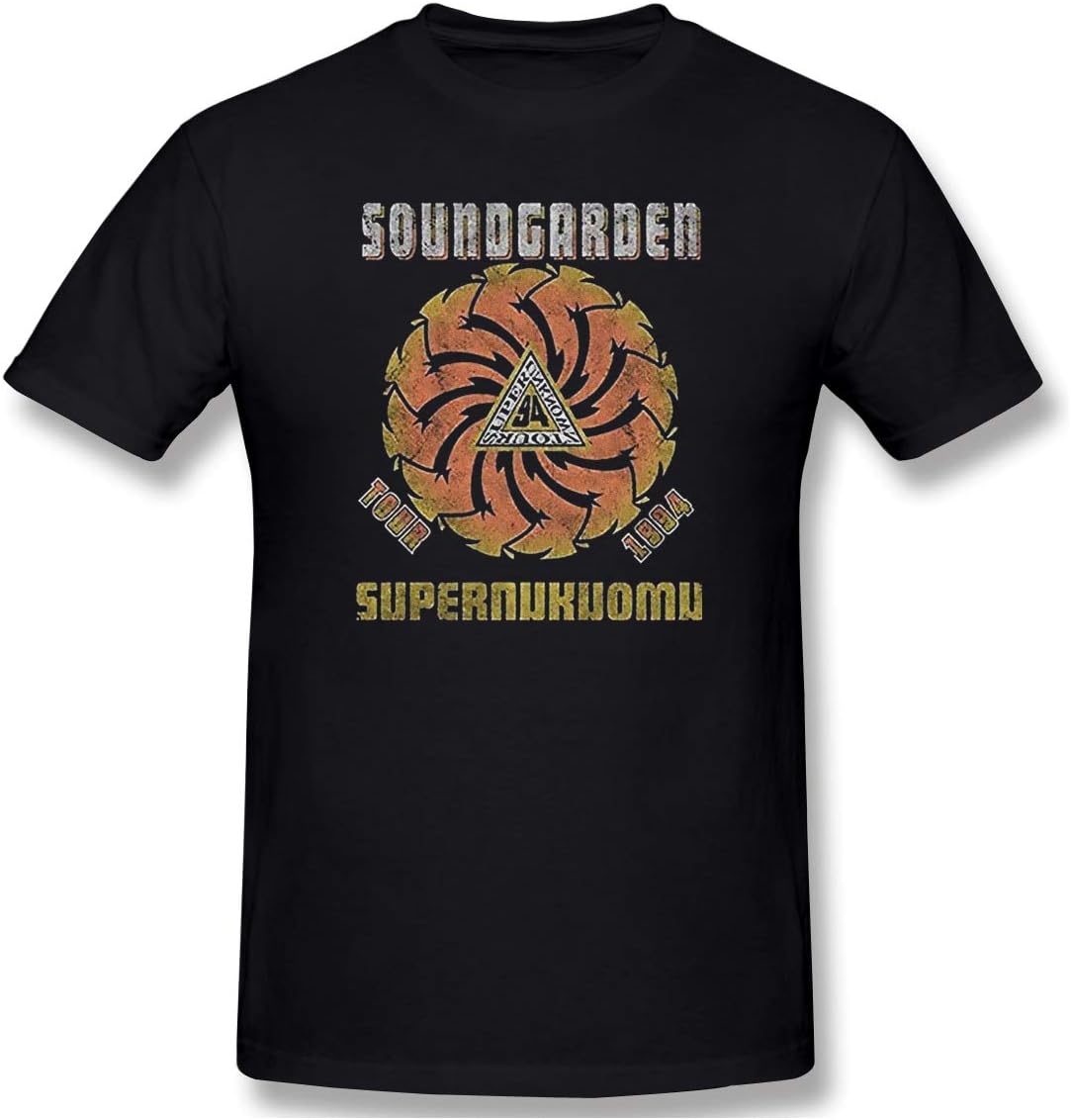 Soundgarden Men's Bad Motor Finger Chris Cornell T-Shirt Black