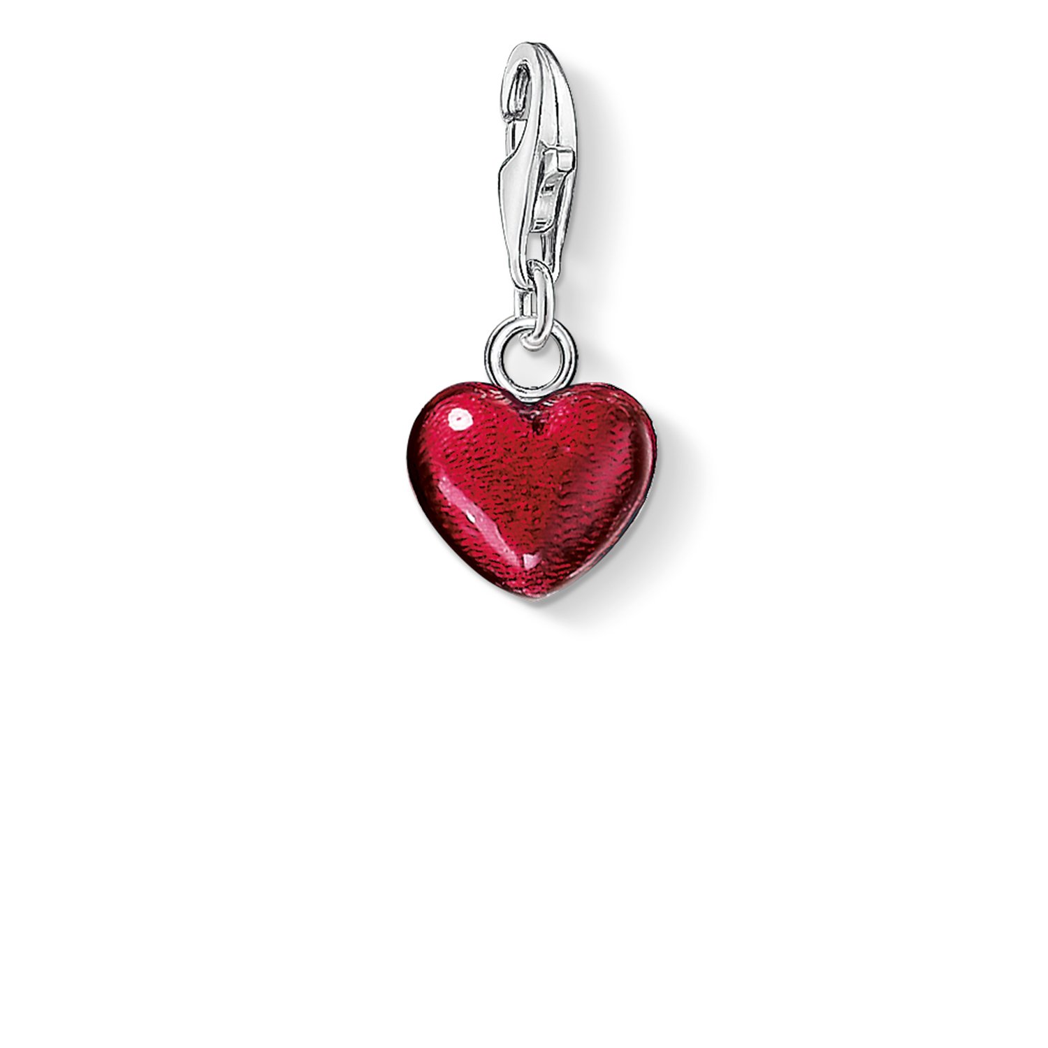 Thomas Sabo Women Charm Pendant Red Heart Charm Club 925 Sterling Silver 0794-007-10