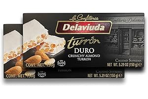 Delaviuda La Confiteria Turron Duro, Crunchy Almond Turron (Pack of 2)