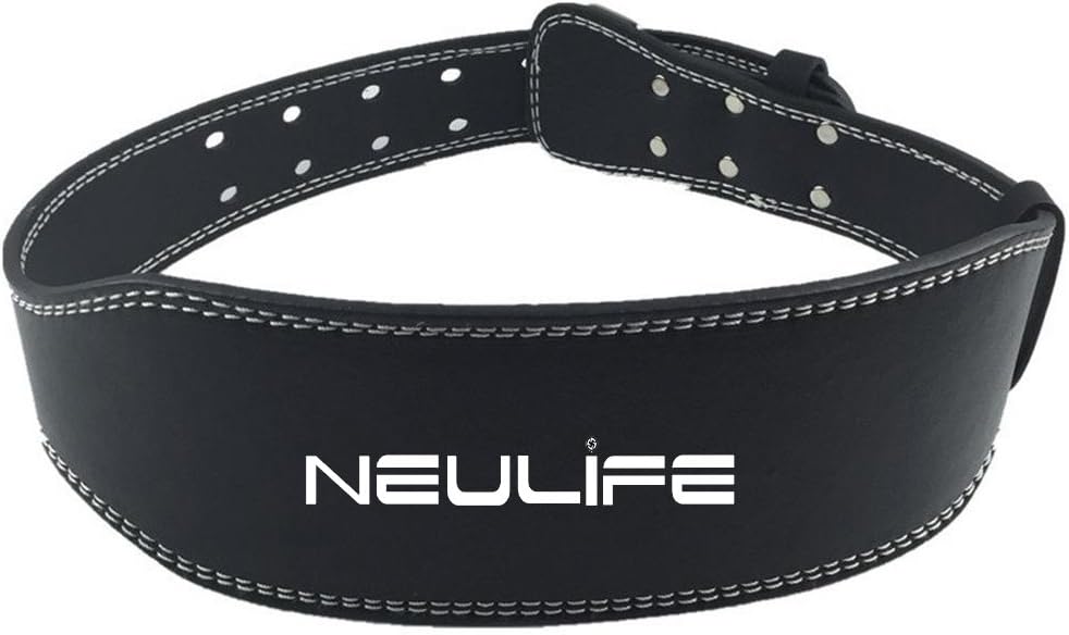 Neulife Weight Lifting Belt Pu Leather Fitness Equipment for Weightlifting Waist Support Gym Belt (Large) Back & Abdomen Support