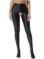 TiaoBug Womens Glossy Oil Yoga Pants Tights