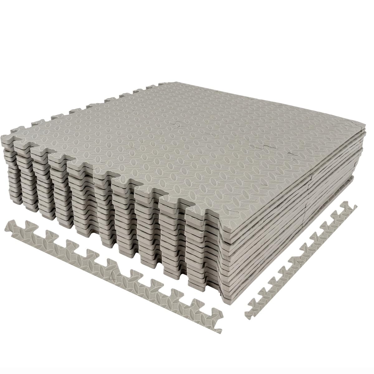 View 1 of ****SIMILAR ITEM REFERENCE PICTURE**** JAYGOVAN 60 Tiles Foam Mats Toy Colorful Tiles Multi Use,Cover an Area of 58.2 Sq.Ft Create & Build a Safe Play Area Interlocking Puzzle EVA Non-Toxic Floor for Wooden&Ceramic Floors (Grey)