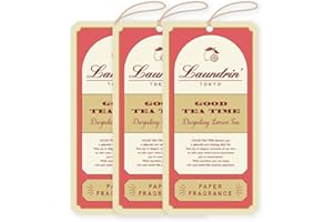 Laundrin Paper Fragrance Darjeeling Lemon Tea 3pk - Closet Freshener - Closet Deodorizer Odor Eliminator - Sachets for Drawers and Closets - Drawer Fresheners for Clothes - Fresh Scents Sachet Packets