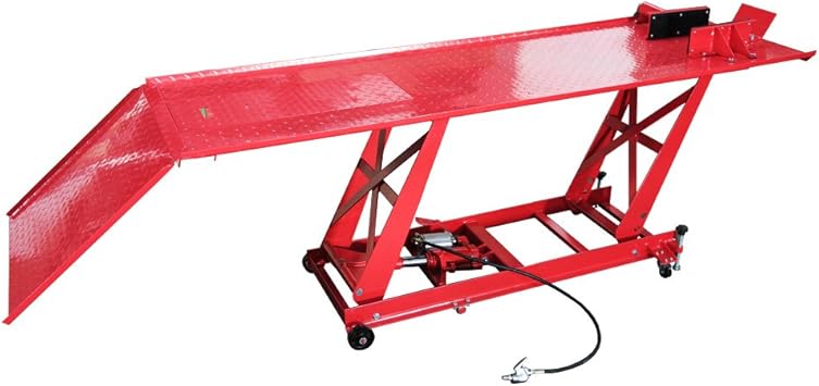 Amazon Co Jp 最大積載450kg エアー油圧式 バイクリフトテーブル Diy 工具 ガーデン