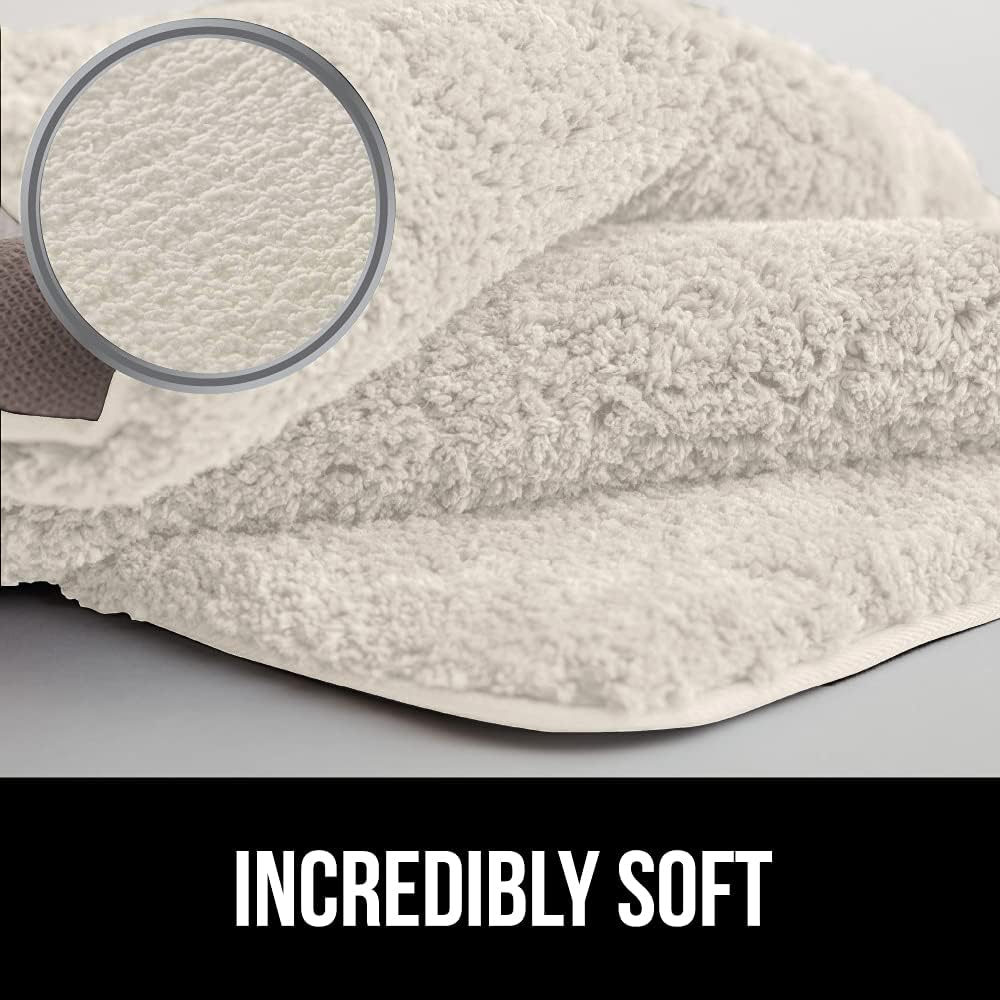 Gorilla Grip Premium Luxury Bath Rug, Absorbent, Soft, Thick Shag, Bathroom Mat Rugs, Machine Wash and Quick Dry, Plush Carpet Mats for Bath Room, Shower, Bathtub and Spa Floors, 24x17, Ivory Cream: Home & Kitchen