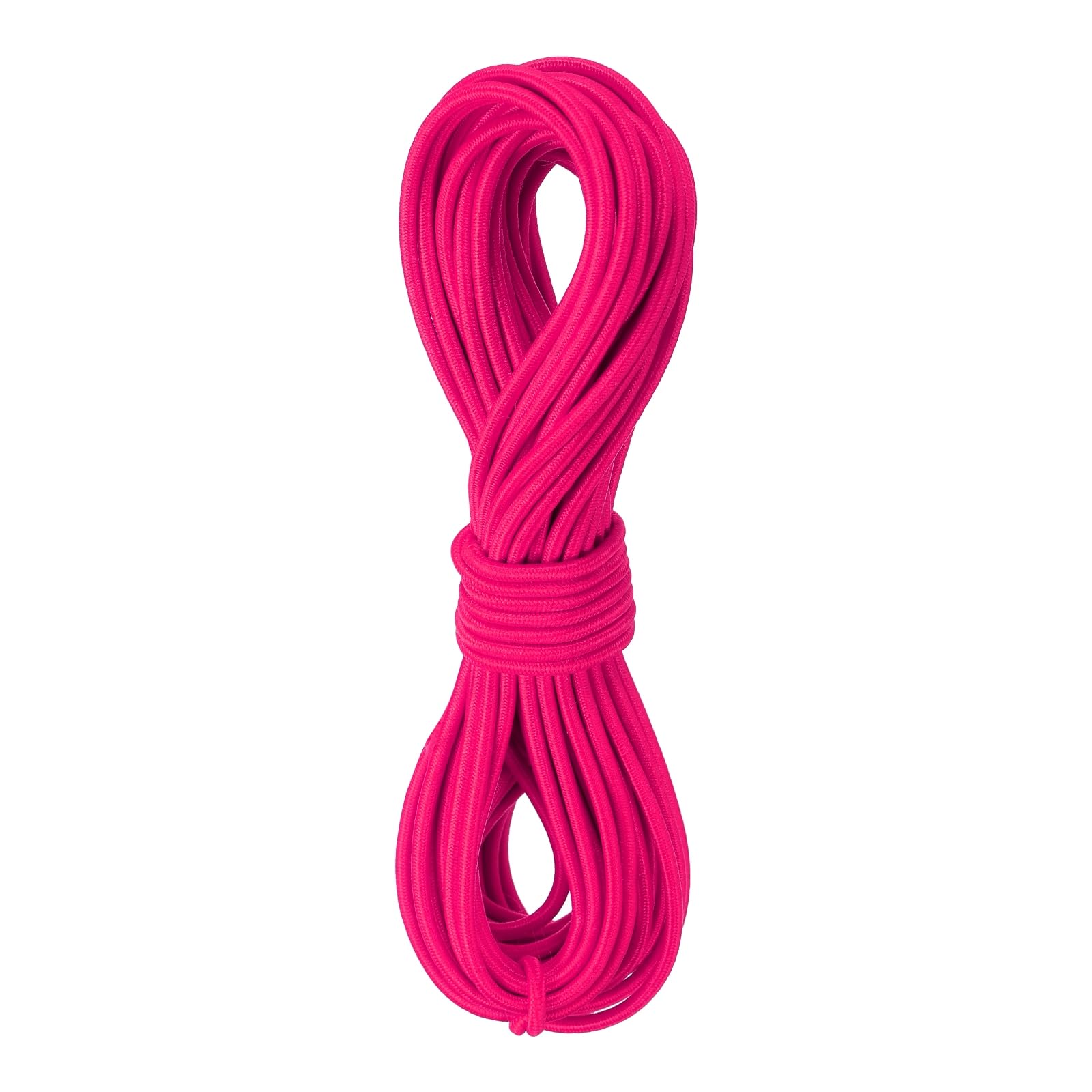 Rebower Elastic Cord Stretch String Heavy Rope 2.8mm 11 Yards Long Rubber Rope [for Sewing, Camping, DIY Craft, Bead Necklaces Making, Outdoor] - Rose Red